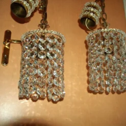 1960's Mid Century Modern Cut Crystal 24k Gold Plate Ceiling Pendant Light Fixtures By Palwa A - Pair -chairish shop 1960s mid century modern cut crystal 24k gold plate ceiling pendant light fixtures by palwa a pair 9195