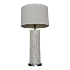 1960's Mid-Century Modern Italian Murano Glass & Chrome Table Lamp