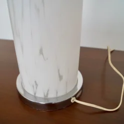 1960's Mid-Century Modern Italian Murano Glass & Chrome Table Lamp -chairish shop 1960s mid century modern italian murano glass and chrome table lamp 7619