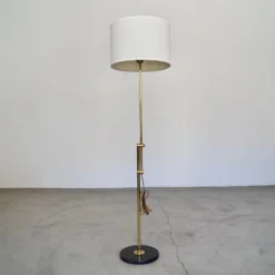 1960's Mid-Century Modern Marble & Brass Extendable Floor Lamp -chairish shop 1960s mid century modern marble and brass extendable floor lamp 6017