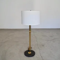 1960's Mid-Century Modern Marble & Brass Extendable Floor Lamp -chairish shop 1960s mid century modern marble and brass extendable floor lamp 9909