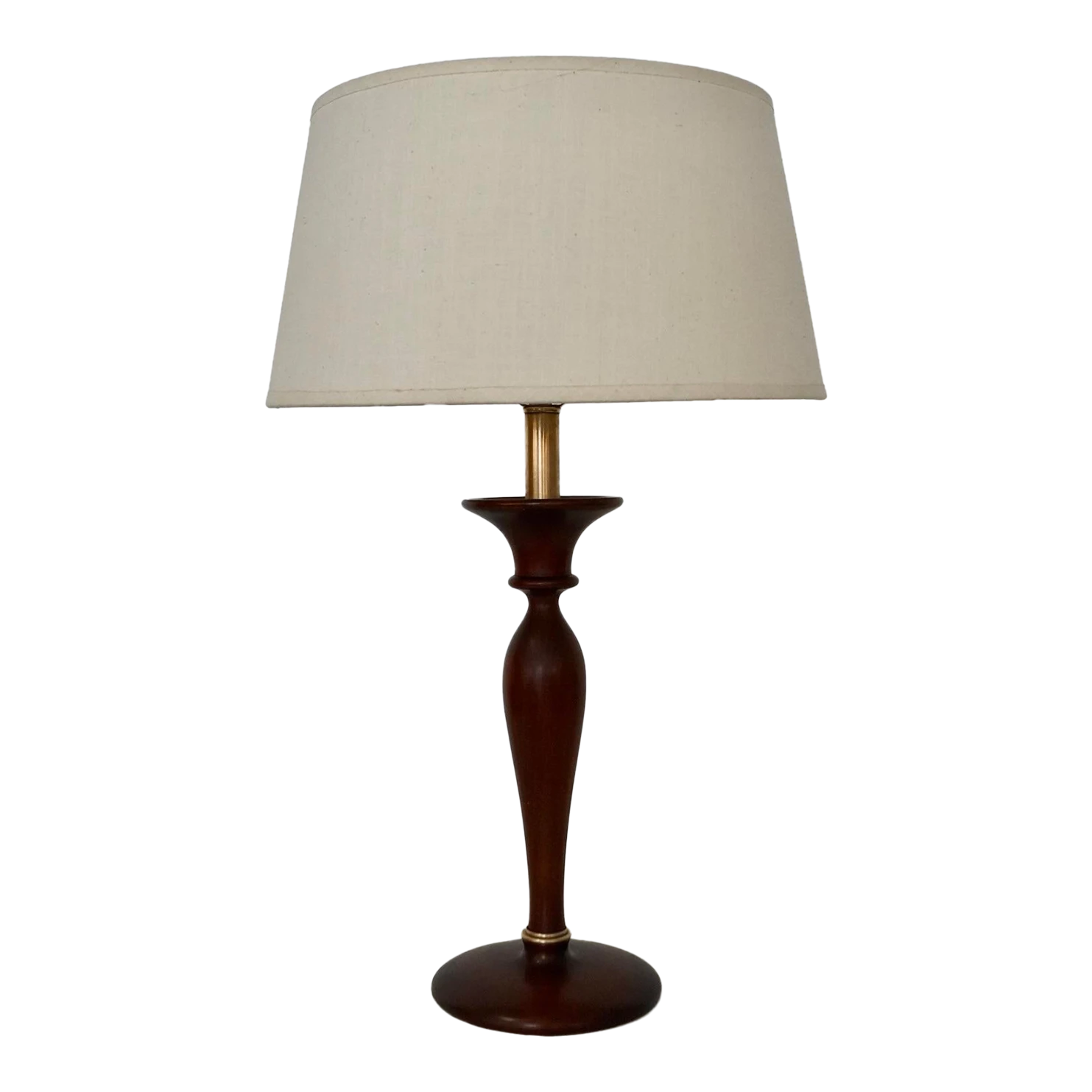 1960's Mid-Century Modern Sculptural Walnut Table Lamp 1 1960's Mid-Century Modern Sculptural Walnut Table Lamp