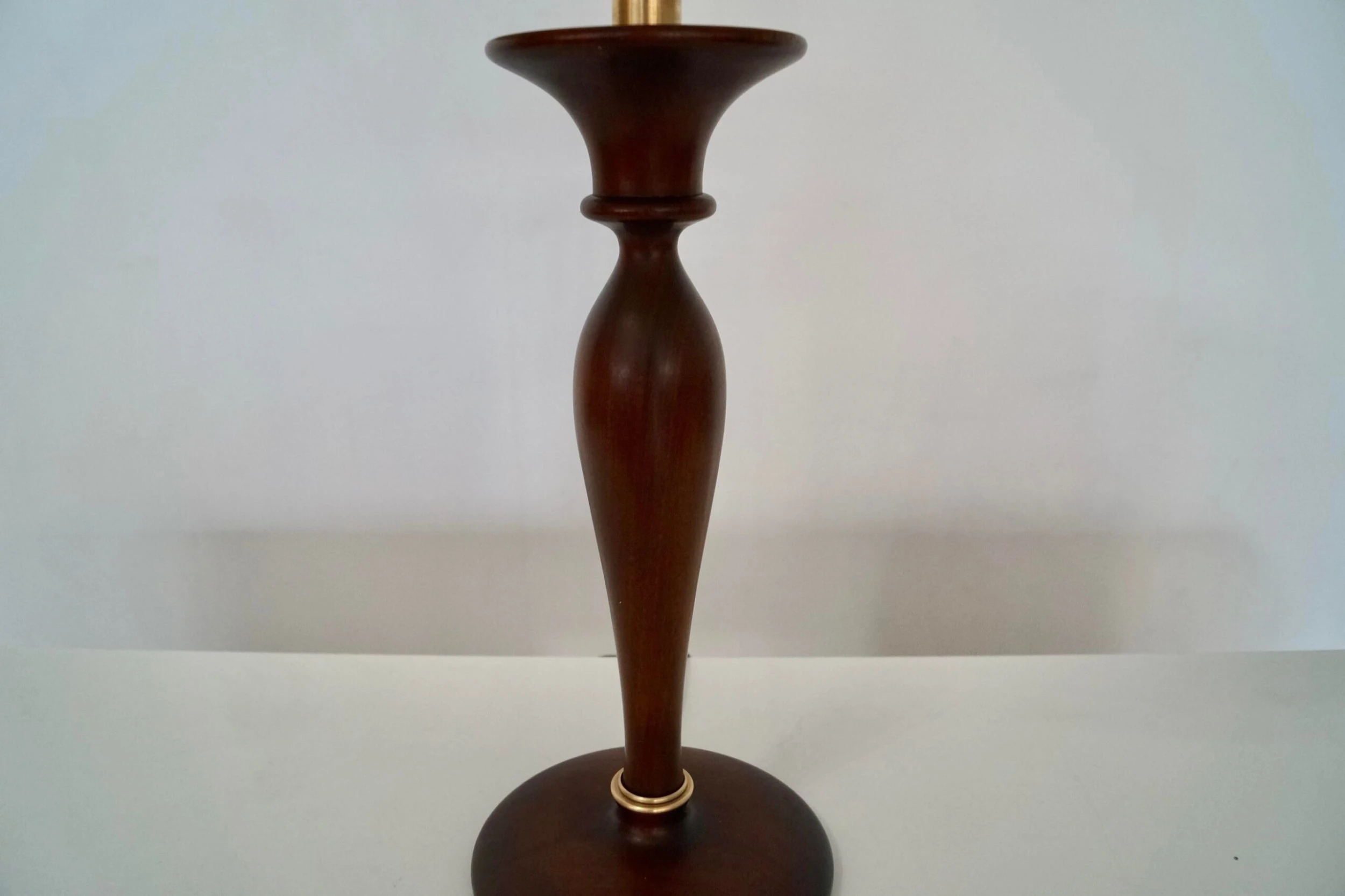 1960's Mid-Century Modern Sculptural Walnut Table Lamp 9 1960's Mid-Century Modern Sculptural Walnut Table Lamp - Image 9
