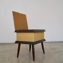 1960's Mid-Century Modern Storage Stool -chairish shop 1960s mid century modern storage stool 2391