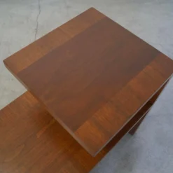 1960's Mid-Century Modern Walnut Side Table -chairish shop 1960s mid century modern walnut side table 4039 scaled