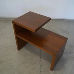 1960's Mid-Century Modern Walnut Side Table -chairish shop 1960s mid century modern walnut side table 4505