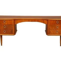 1960’s Mid Century Teak & Mahogany Desk -chairish shop 1960s mid century teak and mahogany desk 6423