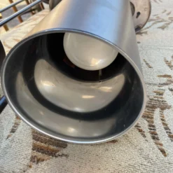 1960’s Minimalist Black Prescolite Pendant Light -chairish shop 1960s minimalist black prescolite pendant light 1729 scaled