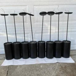 1960’s Minimalist Black Prescolite Pendant Light -chairish shop 1960s minimalist black prescolite pendant light 2777 scaled