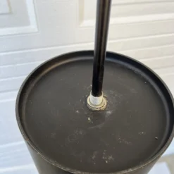 1960’s Minimalist Black Prescolite Pendant Light -chairish shop 1960s minimalist black prescolite pendant light 4156 scaled