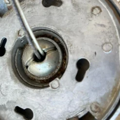 1960’s Minimalist Black Prescolite Pendant Light -chairish shop 1960s minimalist black prescolite pendant light 9327 scaled