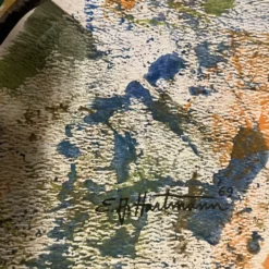 1960’s Original E.J.Hartmann Large Abstract Portrait Painting Signed -chairish shop 1960s original ejhartmann large abstract portrait painting signed 5135