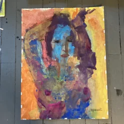 1960’s Original Vintage E.J.Hartmann Large Abstract Female Nude Portrait Painting Signed -chairish shop 1960s original vintage ejhartmann large abstract female nude portrait painting signed 5308