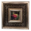 1960’s Original Vintage Miniature Abstract Painting Ornate Vintage Frame
