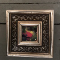 1960’s Original Vintage Miniature Abstract Painting Ornate Vintage Frame -chairish shop 1960s original vintage miniature abstract painting ornate vintage frame 9763