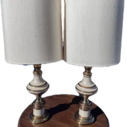 1960's Stiffel Brass Hollywood Regency Table Lamps - A Pair -chairish shop 1960s stiffel brass hollywood regency table lamps a pair 1810 scaled