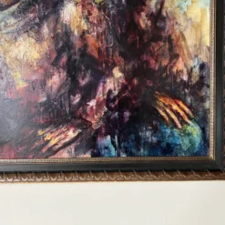 1960's Swedish Kimball " Hamlet + Horatto " Figurative Oil Painting, Framed -chairish shop 1960s swedish kimball hamlet horatto figurative oil painting framed 4266 scaled