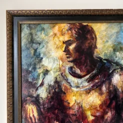 1960's Swedish Kimball " Hamlet + Horatto " Figurative Oil Painting, Framed -chairish shop 1960s swedish kimball hamlet horatto figurative oil painting framed 4690 scaled