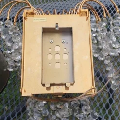 1960's Swedish Regency/ MCM Cut Crystal Waterfall 24k Gold Frame Wall Sconces By Palwa Set Of 6 -chairish shop 1960s swedish regency mcm cut crystal waterfall 24k gold frame wall sconces by palwa set of 6 4578