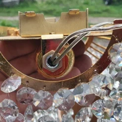 1960's Swedish Regency/ MCM Cut Crystal Waterfall 24k Gold Frame Wall Sconces By Palwa Set Of 6 -chairish shop 1960s swedish regency mcm cut crystal waterfall 24k gold frame wall sconces by palwa set of 6 9292