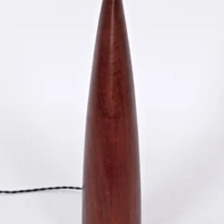 1960's Tall Ernst Henriksen Denmark Turned Teak And Brass Table Lamp -chairish shop 1960s tall ernst henriksen denmark turned teak and brass table lamp 0111 scaled