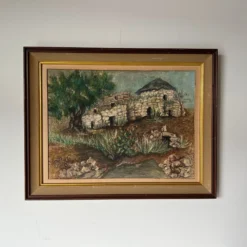 1960's Vintage Adobe House - Countryside Oil Landscape Painting 12 1960's Vintage Adobe House - Countryside Oil Landscape Painting -chairish shop 1960s vintage adobe house countryside oil landscape painting 0877 scaled