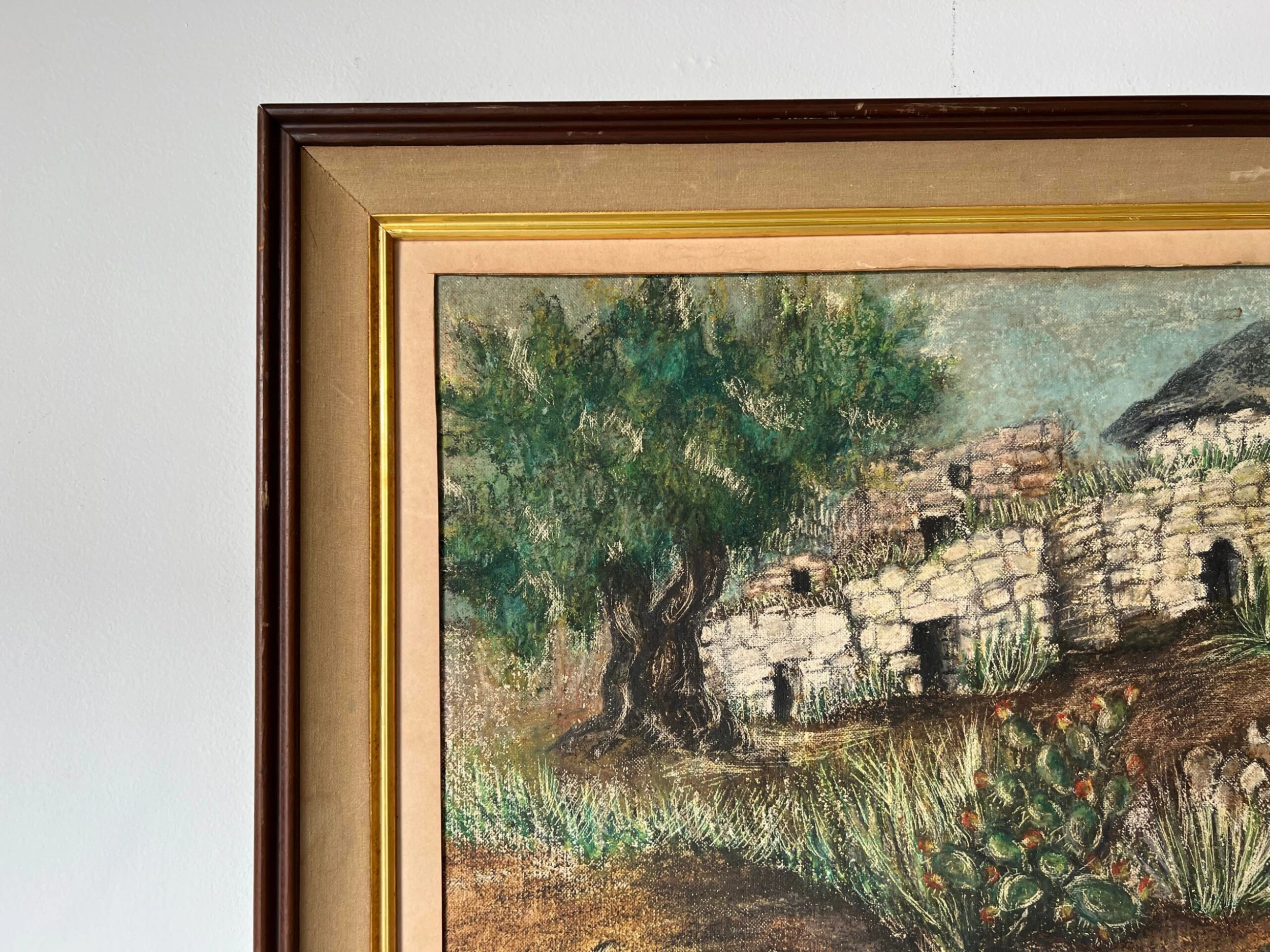 1960's Vintage Adobe House - Countryside Oil Landscape Painting 6 1960's Vintage Adobe House - Countryside Oil Landscape Painting - Image 6