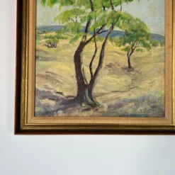 1960's Vintage Impressionist Plain Air Tree Landscape Oil Painting , Framed -chairish shop 1960s vintage impressionist plain air tree landscape oil painting framed 0085 scaled
