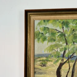 1960's Vintage Impressionist Plain Air Tree Landscape Oil Painting , Framed -chairish shop 1960s vintage impressionist plain air tree landscape oil painting framed 1235 scaled
