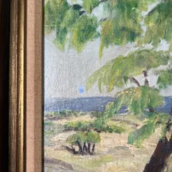 1960's Vintage Impressionist Plain Air Tree Landscape Oil Painting , Framed -chairish shop 1960s vintage impressionist plain air tree landscape oil painting framed 1754 scaled