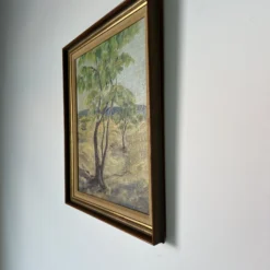 1960's Vintage Impressionist Plain Air Tree Landscape Oil Painting , Framed -chairish shop 1960s vintage impressionist plain air tree landscape oil painting framed 1803 scaled