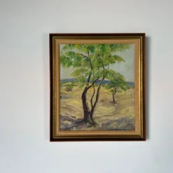 1960's Vintage Impressionist Plain Air Tree Landscape Oil Painting , Framed -chairish shop 1960s vintage impressionist plain air tree landscape oil painting framed 1864 scaled