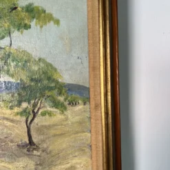 1960's Vintage Impressionist Plain Air Tree Landscape Oil Painting , Framed -chairish shop 1960s vintage impressionist plain air tree landscape oil painting framed 8647 scaled