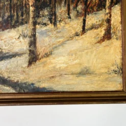 1960's Vintage Impressionist Winter Landscape Painting , Framed -chairish shop 1960s vintage impressionist winter landscape painting framed 7300 scaled
