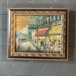 1960’s Vintage Original Mid Century Abstract Paris Street Scene Framed -chairish shop 1960s vintage original mid century abstract paris street scene framed 6749