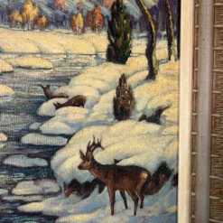 1960's Vintage Triek Winter River Landscape Oil Painting 18 1960's Vintage Triek Winter River Landscape Oil Painting -chairish shop 1960s vintage triek winter river landscape oil painting 1768 scaled