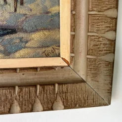 1960's Vintage Triek Winter River Landscape Oil Painting 15 1960's Vintage Triek Winter River Landscape Oil Painting -chairish shop 1960s vintage triek winter river landscape oil painting 6207 scaled