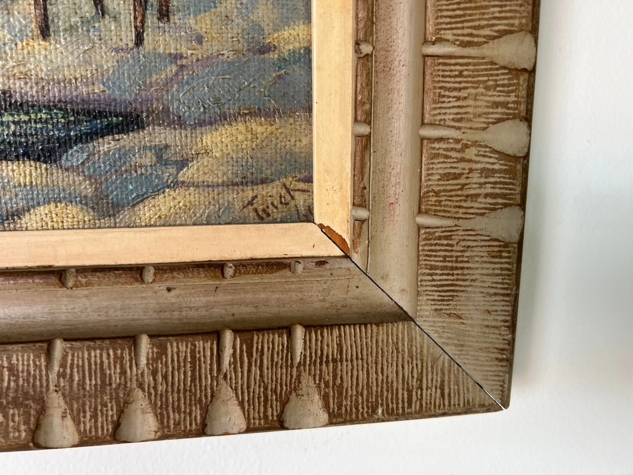 1960's Vintage Triek Winter River Landscape Oil Painting 6 1960's Vintage Triek Winter River Landscape Oil Painting - Image 6