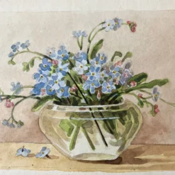 1970’s-2 Original Realistic Small Botanical Watercolor Still Life Paintings -Set Of 2 -chairish shop 1970s 2 original realistic small botanical watercolor still life paintings set of 2 1252