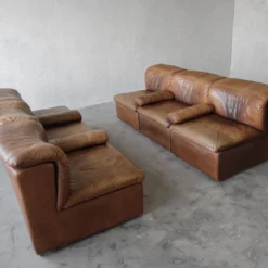 1970's 6 Piece Modular Leather Sofa By De Sede -chairish shop 1970s 6 piece modular leather sofa by de sede 9451 scaled