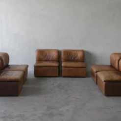 1970's 6 Piece Modular Leather Sofa By De Sede -chairish shop 1970s 6 piece modular leather sofa by de sede 9897 scaled