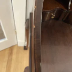 1970’s Bevan - Funnell Of Brighton Burl Walnut Drop Front Writing Desk -chairish shop 1970s bevan funnell of brighton burl walnut drop front writing desk 2495 scaled