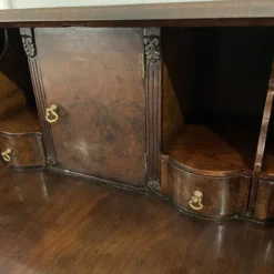 1970’s Bevan - Funnell Of Brighton Burl Walnut Drop Front Writing Desk -chairish shop 1970s bevan funnell of brighton burl walnut drop front writing desk 4242 scaled