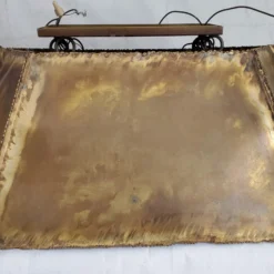 1970's Brutalist Torch Cut Brass Pendant Light -chairish shop 1970s brutalist torch cut brass pendant light 1641 scaled