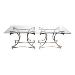 1970's Chrome And Glass Coffee Table After Baughman