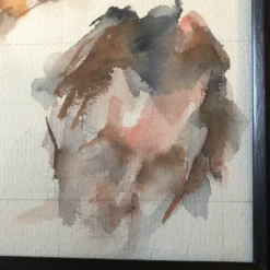 1970’s Double Male Portrait Watercolor Painting/Drawing Inlaid Wood Frame -chairish shop 1970s double male portrait watercolor paintingdrawing inlaid wood frame 4470