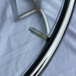 1970's Eileen Gray E 1027 Style Tubular Chrome Adjustable Accent Table -chairish shop 1970s eileen gray e 1027 style tubular chrome adjustable accent table 9265 scaled