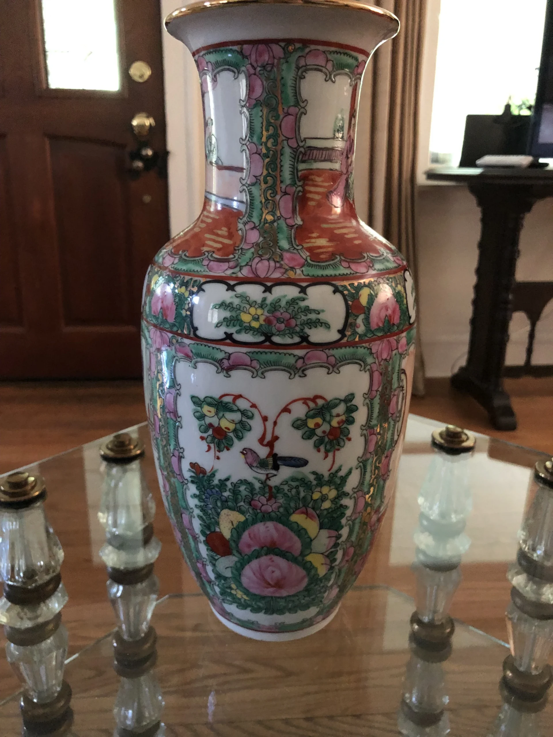 1970’s Famille Rose Canton Vase 2 1970’s Famille Rose Canton Vase - Image 2