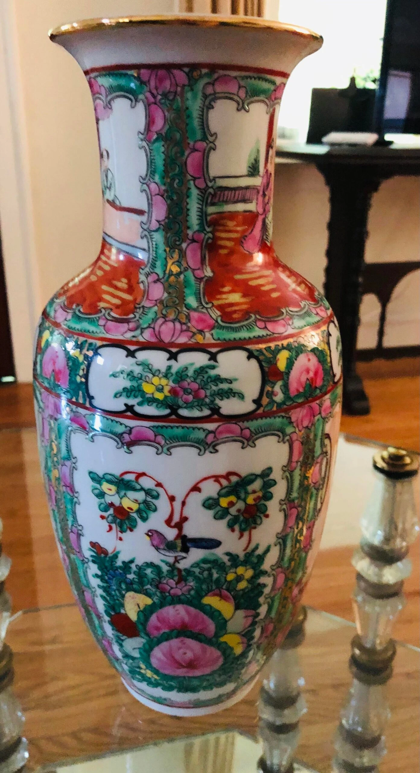 1970’s Famille Rose Canton Vase 4 1970’s Famille Rose Canton Vase - Image 4