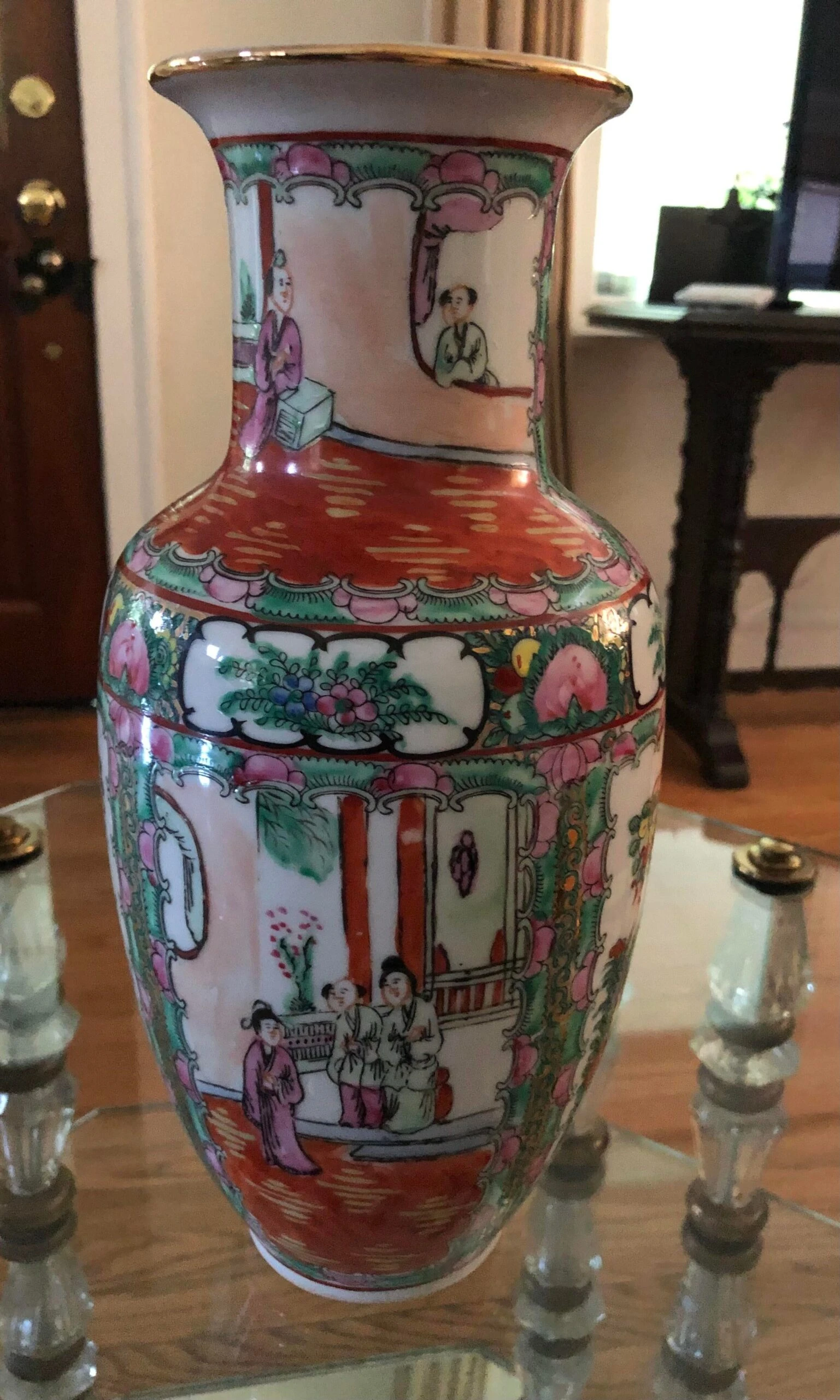 1970’s Famille Rose Canton Vase 3 1970’s Famille Rose Canton Vase - Image 3